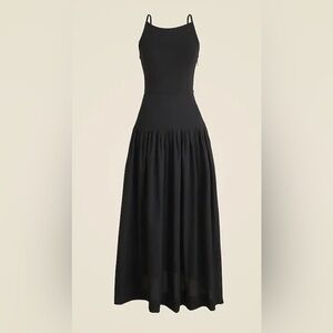 Pintuck Black NWT J. Crew Maxi Dress, XL